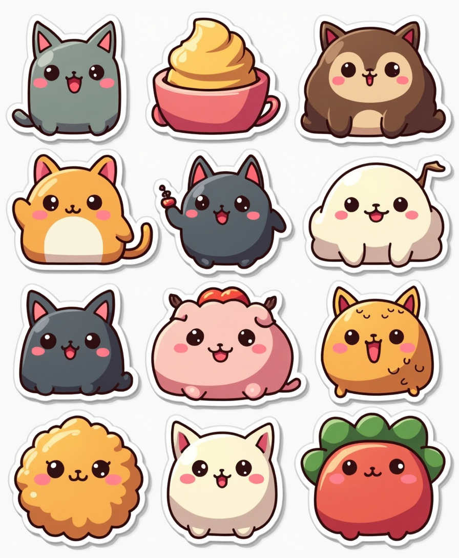 Cartoon Characters & Mascots - Sticker Sheet v39